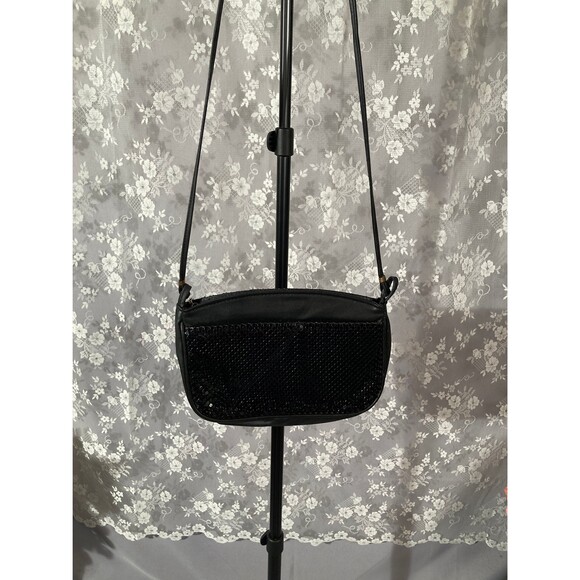 Vintage 1980s Black Mesh Purse | 80s Cocktail Bag | Whiting & Davis | - Picture 2 of 7